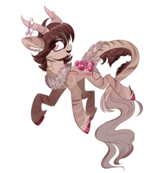 Size: 1200x1357 | Tagged: safe, artist:hagalazka, oc, oc only, earth pony, pony, female, horns, mare, simple background, solo, transparent background