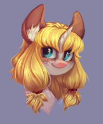 Size: 2500x3000 | Tagged: safe, artist:thewickedvix, oc, oc only, oc:syl, pony, unicorn, bust, female, high res, mare, portrait, simple background, solo