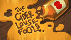 Size: 1920x1080 | Tagged: safe, equestria girls, equestria girls specials, g4, my little pony equestria girls: better together, my little pony equestria girls: holidays unwrapped, the cider louse fools, bottle, cider, spilled drink, title card
