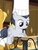 Size: 404x535 | Tagged: safe, screencap, gourmand ramsay, rumble, pegasus, pony, g4, the last problem, canterlot, chef's hat, cooking, cropped, hat, kitchen, smiling, solo focus
