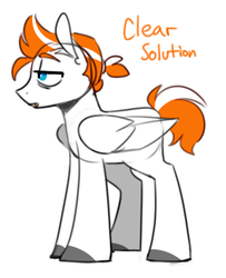 Size: 420x517 | Tagged: safe, artist:redxbacon, oc, oc only, oc:clear solution, pegasus, pony, explicit source, male, solo