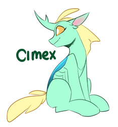 Size: 617x659 | Tagged: safe, artist:redxbacon, oc, oc only, oc:cimex (redxbacon), changedling, changeling, changeling oc, solo
