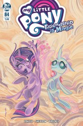 Size: 2063x3131 | Tagged: safe, artist:sararichard, idw, ocellus, twilight sparkle, alicorn, pony, g4, spoiler:comic, spoiler:comic84, cover, high five, high res, high wing, twilight sparkle (alicorn), wing hands, wings