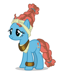 Size: 6769x8000 | Tagged: dead source, safe, meadowbrook, earth pony, pony, g4, official, absurd resolution, braided tail, cutie mark, female, leg rings, mare, missing accessory, simple background, solo, transparent background, vector