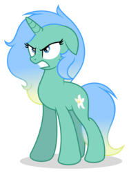 Size: 4053x5427 | Tagged: safe, artist:limedreaming, oc, oc only, oc:lily pond, pony, unicorn, angry, female, freckles, mare, simple background, solo, transparent background, vector