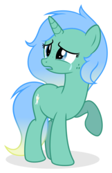 Size: 3513x5434 | Tagged: safe, artist:limedreaming, oc, oc only, oc:lily pond, pony, unicorn, crying, female, freckles, mare, sad, simple background, solo, transparent background, vector