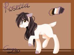 Size: 1600x1200 | Tagged: safe, artist:sugarponypie, oc, oc only, oc:rosetta, pony, abstract background, blushing, deer tail, female, floppy ears, frown, looking at you, mare, raised hoof, reference sheet, request, solo
