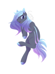 Size: 1200x1600 | Tagged: safe, artist:sugarponypie, oc, oc only, pony, coat markings, commission, ethereal mane, female, floating, mare, open mouth, simple background, solo, starry mane, transparent background