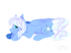 Size: 1600x1200 | Tagged: safe, artist:sugarponypie, oc, oc only, pegasus, pony, commission, cutie mark, female, mare, prone, simple background, solo, transparent background