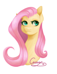 Size: 1118x1441 | Tagged: safe, artist:sugarponypie, fluttershy, pony, g4, bust, female, floppy ears, mare, simple background, solo, transparent background