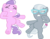 Size: 10623x8387 | Tagged: safe, artist:chezne, edit, editor:slayerbvc, vector edit, diamond tiara, silver spoon, earth pony, pony, g4, one bad apple, absurd resolution, accessory-less edit, duo, female, filly, glasses, missing accessory, simple background, transparent background, vector