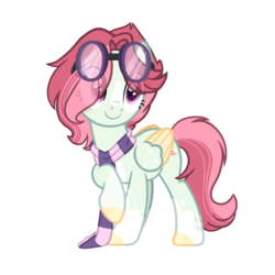 Size: 800x800 | Tagged: safe, artist:tears2shed, oc, oc:celestial star, pegasus, pony, clothes, female, goggles, mare, scarf, simple background, solo, transparent background, two toned wings, wings