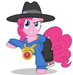 Size: 243x250 | Tagged: safe, artist:sasha-flyer, pinkie pie, earth pony, pony, g4, testing testing 1-2-3, animated, animated png, apng for breezies, clothes, female, rapper pie, simple background, solo, the rappin' hist'ry of the wonderbolts, transparent background, vector
