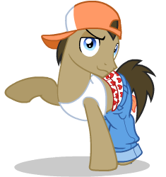 Size: 235x250 | Tagged: safe, artist:sasha-flyer, doctor whooves, time turner, earth pony, pony, g4, testing testing 1-2-3, animated, animated png, apng for breezies, clothes, male, sagging, simple background, solo, transparent background, vector