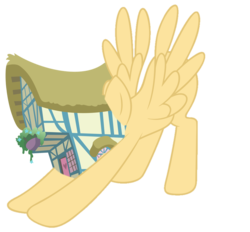 Size: 1212x1125 | Tagged: artist needed, source needed, safe, oc, oc only, pegasus, pony, 1000 hours in powerpoint, house, house pony, iwtcird, meme, solo, wat, what has science done