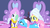 Size: 1136x640 | Tagged: safe, screencap, aloe, fluttershy, lotus blossom, rarity, earth pony, pegasus, pony, unicorn, g4, green isn't your color, my little pony: friendship is magic, applying, bathrobe, clothes, female, floppy ears, mare, mud mask, robe, smiling, spa, towel on head