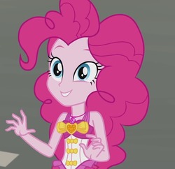 Size: 1117x1080 | Tagged: safe, screencap, pinkie pie, equestria girls, g4, my little pony equestria girls: better together, x marks the spot, clothes, cropped, cute, diapinkes, female, geode of sugar bombs, magical geodes, pinkie pie swimsuit, solo, swimsuit