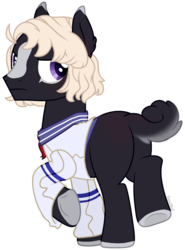 Size: 2300x3100 | Tagged: safe, artist:tears2shed, oc, oc only, oc:ocean sailor, earth pony, pony, butt, clothes, high res, male, plot, shirt, simple background, solo, stallion, transparent background