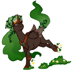 Size: 553x531 | Tagged: safe, artist:arafel, oc, oc only, oc:princess gaia, alicorn, pony, mother nature, palindrome get, simple background, solo, transparent background