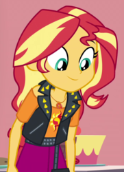 Size: 704x975 | Tagged: safe, screencap, sunset shimmer, equestria girls, equestria girls series, g4, holidays unwrapped, saving pinkie's pie, spoiler:eqg series (season 2), cropped, female, geode of empathy, magical geodes, solo