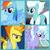 Size: 894x894 | Tagged: safe, artist:shawna1998, screencap, cloudchaser, fleetfoot, rainbow dash, spitfire, pony, g4, collage