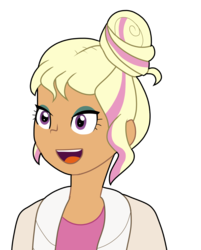 Size: 1245x1548 | Tagged: safe, artist:berrypunchrules, chestnut magnifico, equestria girls, equestria girls specials, g4, my little pony equestria girls: movie magic, bust, eyeshadow, female, makeup, open mouth, solo