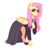 Size: 2000x2000 | Tagged: safe, artist:kodaspacedog, fluttershy, pony, fake it 'til you make it, g4, female, fluttergoth, high res, hoof on chest, simple background, solo, transparent background
