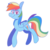 Size: 1000x1000 | Tagged: safe, artist:loopdalamb, rainbow dash, pegasus, pony, g4, female, solo