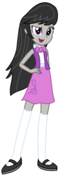 Size: 523x1529 | Tagged: safe, artist:sketchmcreations, octavia melody, equestria girls, equestria girls series, bowtie, clothes, commission, female, hand on hip, mary janes, open mouth, simple background, skirt, sleeveless, socks, solo, transparent background, vector, vest