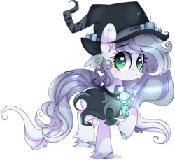 Size: 3034x2780 | Tagged: safe, artist:2pandita, oc, oc only, earth pony, pony, female, freckles, hat, high res, mare, simple background, solo, transparent background, unshorn fetlocks, witch hat