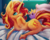 Size: 4293x3451 | Tagged: safe, artist:thewickedvix, sunset shimmer, pony, unicorn, bed, cute, female, looking at you, mare, pillow, plushie, shimmerbetes, solo, spyro the dragon, spyro the dragon (series)