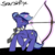Size: 600x600 | Tagged: safe, artist:skydreams, oc, oc only, oc:starshine, pony, unicorn, archery, arrow, bow, clothes, dungeons and dragons, female, mare, pen and paper rpg, rpg, scarf, tabletop game