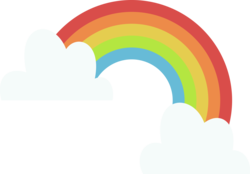 Size: 5742x4000 | Tagged: safe, artist:parclytaxel, bifröst, .svg available, absurd resolution, cloud, cutie mark, cutie mark only, friendship student, no pony, rainbow, simple background, transparent background, vector