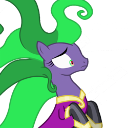 Size: 1080x1080 | Tagged: safe, edit, edited screencap, screencap, mane-iac, pony, g4, power ponies (episode), background removed, cropped, female, mare, not a vector, simple background, solo, transparent background, worried, wtf