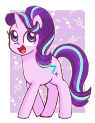 Size: 924x1200 | Tagged: safe, artist:ch-chau, artist:chautung, starlight glimmer, pony, unicorn, g4, cute, female, glimmerbetes, looking up, mare, open mouth, simple background, smiling, solo, white background