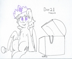 Size: 1154x948 | Tagged: safe, artist:fluffyxai, rainbow dash, pegasus, pony, g4, accessory, alternate hairstyle, chest, chest fluff, crown, enchantment, female, glowing, glowing eyes, hypnovember 2019, inktober, inktober 2019, jewelry, lineart, mare, mind control, regalia, sitting, smiling, solo, traditional art