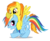 Size: 435x356 | Tagged: safe, artist:mixermike622, rainbow dash, spitfire, pegasus, pony, g4, alternate hairstyle, female, lesbian, mare, ship:spitdash, shipping, show accurate, simple background, transparent background