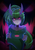 Size: 2480x3508 | Tagged: safe, artist:light262, oc, oc only, oc:vanna melon, human, barely pony related, clothes, commission, crossed arms, dark background, female, halloween, halloween 2019, high res, holiday, horns, human oc, humanized, red eyes, solo, vannamelon, youtuber
