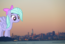 Size: 1980x1320 | Tagged: safe, artist:thegiantponyfan, flitter, pegasus, pony, g4, california, female, giant pony, giantess, highrise ponies, irl, macro, mare, photo, ponies in real life, san francisco