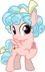 Size: 178x283 | Tagged: safe, edit, cozy glow, pegasus, pony, g4, censored, flipping off, simple background, smiling, white background