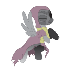 Size: 3150x3150 | Tagged: safe, artist:realbarenziah, pegasus, pony, cloak, clothes, dragon priest, high res, mask, ponified, simple background, skyrim, solo, the elder scrolls, transparent background, vector