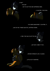 Size: 2480x3508 | Tagged: safe, artist:greeneyedmistress, soarin', spitfire, pegasus, pony, comic:prelude to creation, g4, crying, female, high res, male, mare, sad, stallion