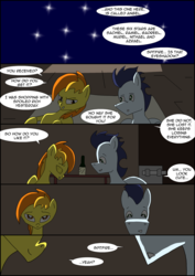 Size: 2480x3508 | Tagged: safe, artist:greeneyedmistress, soarin', spitfire, pegasus, pony, comic:prelude to creation, g4, female, high res, male, mare, stallion