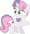 Size: 5000x5682 | Tagged: safe, artist:n0kkun, sweetie belle, pony, unicorn, g4, cute, cutie mark, diasweetes, female, filly, foal, grin, happy, raised hoof, simple background, smiling, solo, the cmc's cutie marks, transparent background, vector