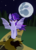 Size: 2550x3507 | Tagged: safe, artist:aresshia, oc, oc only, oc:midnight moonlight, pony, unicorn, vampire, vampony, digital art, female, high res, lunar rabbit, moon, night, shadow, solo, street