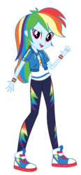 Size: 2054x4422 | Tagged: safe, artist:android95ec, derpibooru exclusive, rainbow dash, equestria girls, g4, my little pony equestria girls: better together, clothes, converse, cute, cutie mark, dashabetes, female, geode of super speed, magical geodes, open mouth, pants, pose, shirt, shoes, simple background, sneakers, solo, t-shirt, transparent background, vector, wristband