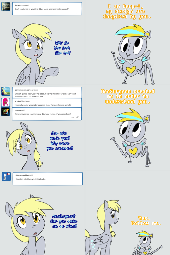 Safe Artist Jitterbugjive Derpy Hooves Pony Robot