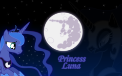 Size: 1920x1200 | Tagged: safe, artist:nicolasnsane, edit, princess luna, alicorn, pony, g4, ethereal mane, female, frown, full moon, mare, mare in the moon, moon, night, sad, solo, starry mane, stars, vector, wallpaper, wallpaper edit