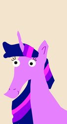Size: 1104x2048 | Tagged: safe, artist:tjpones, twilight sparkle, horse, pony, unicorn, g4, 1000 hours in ms paint, female, hoers, mare, solo, unicorn twilight