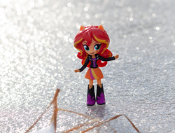 Size: 1052x800 | Tagged: safe, artist:aquilateagle, sunset shimmer, equestria girls, g4, doll, female, ice, irl, photo, solo, toy